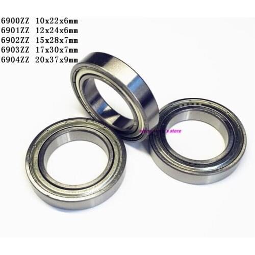 3-8pcs/Lot 6900ZZ , 6901ZZ , 6902ZZ , 6903ZZ , 6904ZZ Metal Shielded Deep Groove Ball Bearing Brand New