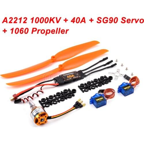 Skylinker 30A / 40A BLheli ESC 2212 1000KV / 1400KV / 2200KV Brushless Motor SG90 Micro Servo for RC Fixed Wing Plane Helicopter