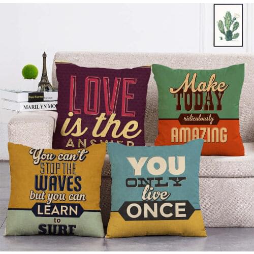 45*45cm make today ridiculously amazing print Cushion Cover Linen Throw Pillow Car Home Decoration Decorative PillowcaseT401