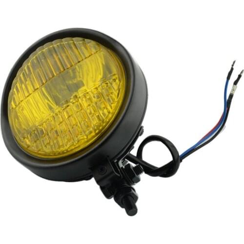 5.75" Bottom Mount Halogen Motorcycle Headlight Spotlight For Harley Triumph BSA Classic Bike Old School Cafe Racer