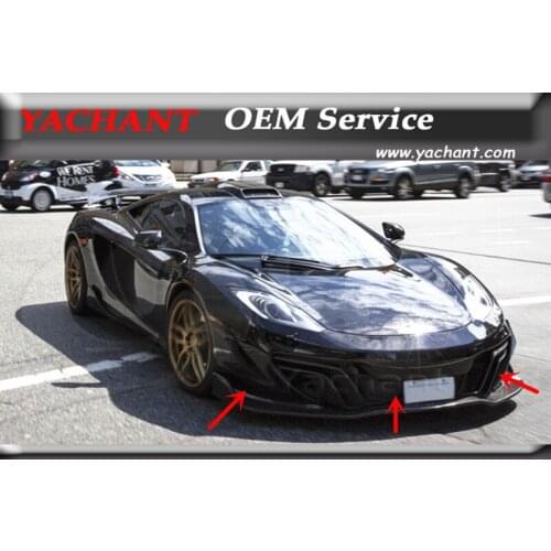 Car-Styling Accessoreis Carbon Fiber Front Bumper Lip Fit For 2011-2014 MP4 12-C DM Velocita Special Edition Style Front Lip