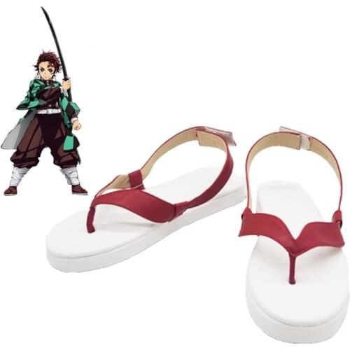 Anime Demon Slayer Kimetsu no Yaiba Kamado Tanjirou cosplay shoes custom made