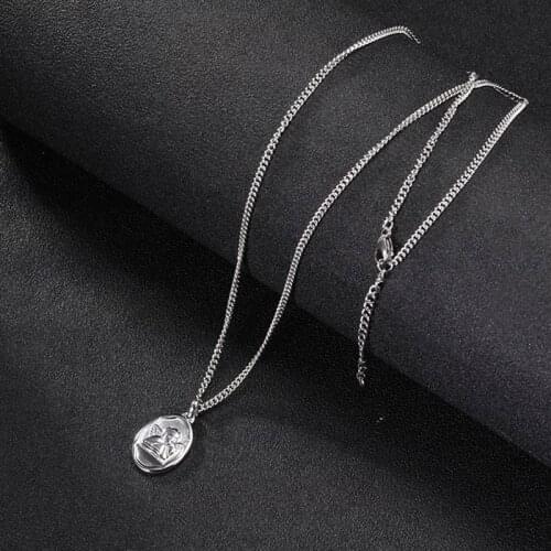 Angel Necklace For Womens Neck Chain Stainless Steel Jewelry On The Neck Long Pendant Necklace Choker Fashion Jewelry