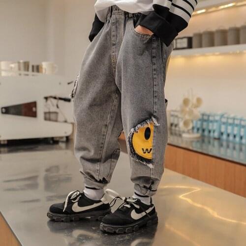 Cartoons Baby Spring Autumn Jeans Pants For Boys Children Kids Trousers Clothing Teenagers Gift Home Outdoor High Quality