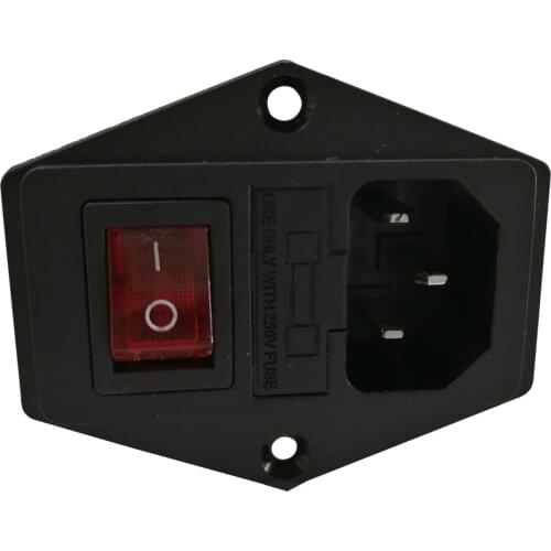 Free shipping Power Socket Tronxy 3D Printer Accessory/ Power Supply Socket 250V 10A with Fuse Holder