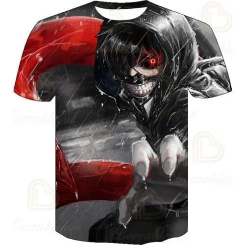 Summer Style Anime Tokyo Ghoul T Shirt Men Women Children Cool Tops Boy Girl Kids 3D T-Shirt Fashion Casual Tees Cool Tops