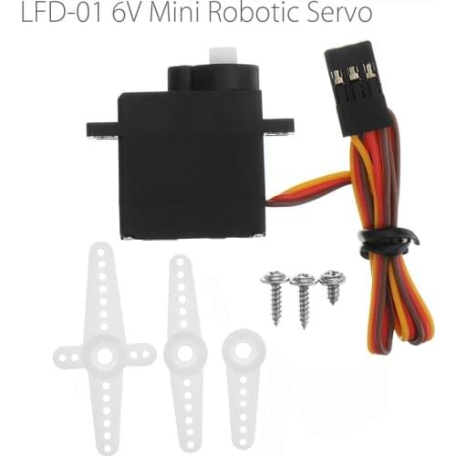 LFD-01 6V Mini Robotic Servo 180 degree Rotation Plastic Gear For RC Robot