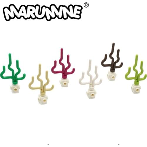MARUMINE Sea Grass Compatible 30093 City Stalk Flower Natural City Part Classic Bricks Construction Educational Toys