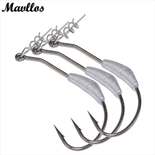 Mavllos 5PCS/lots Barbed Fishing Hooks 2g 2.5g 3g Lead Single Crank Hook Soft Bait Fishing Hook
