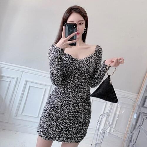 New arrival comfortable fashion vintage leopard mini formal dress temperamental high quality sexy basic elegant pencil dress