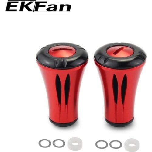 EKFan 2pcs Fishing Reel Handle Knob Fit For 7*4*2.5mm Shaft Fishing Handle Accessory Aluminum Alloy Material Length About 37mm
