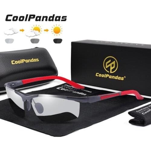 CoolPandas 2020 Top Aluminum Magnesium Photochromic Sunglasses Polarized Men Women Driving Goggles Sun Glasses zonnebril heren