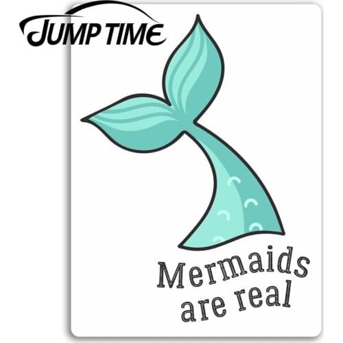 Jump Time for Mermaids Tail Vinyl Stickers Cute Fun Sticker Laptop Luggage Bumper Decals Waterproof Car Accessories