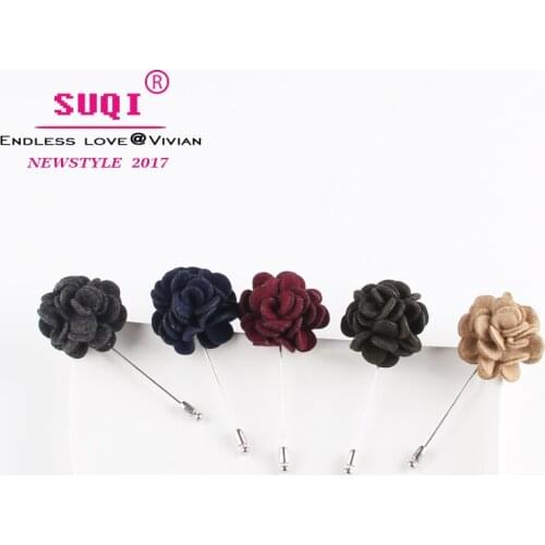 Women Handmade Vintage Fabric Flowers Brooch Fashion Unisex Party Collar Pins