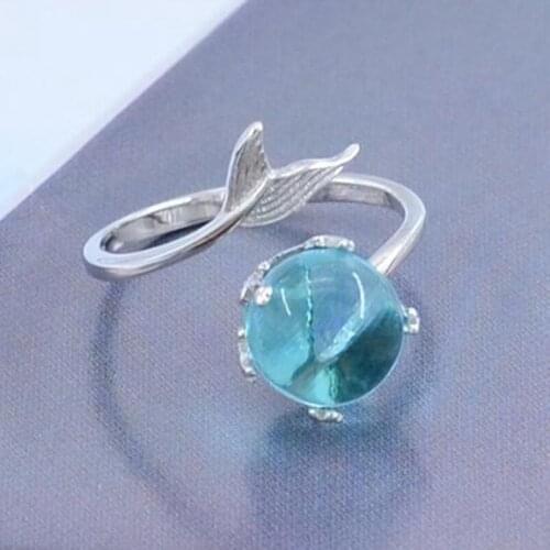 MerMaid Foam Opening Size Adjustable Female Style Simple Fashion Fishtail Ring Accessories