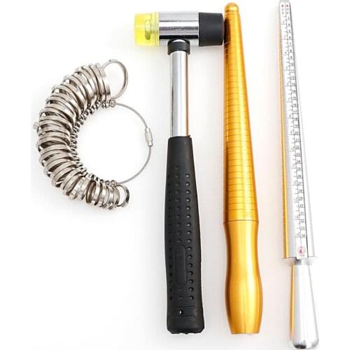 1PC New Plastic Stick Ring Sizer Mandrel Gauge Set Finger Sizes Measuring Jewelry Sizing Tools Equipment