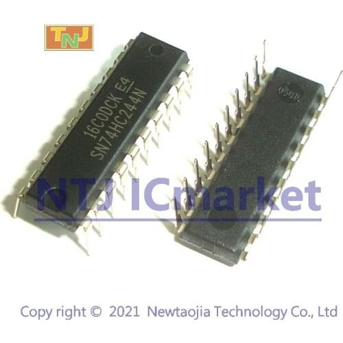 10 PCS SN74HC244N DIP-20 74HC244N 74HC244 Octal Buffers And Line Drivers With 3-State Outputs 20-PDIP Chip IC