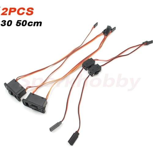 2PCS Sparkhobby Receiver Power Switch with Light Instruction JR Connector Cable for RC Fixed Wing Helicopter Aircraft Model Part