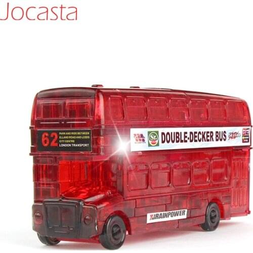 3D Bus Puzzles For Children Adult Puzzle DIY Kids Puzzles 3D Crystal Puzzle Jigsaw Assembly Model Intelligent Educational Toys