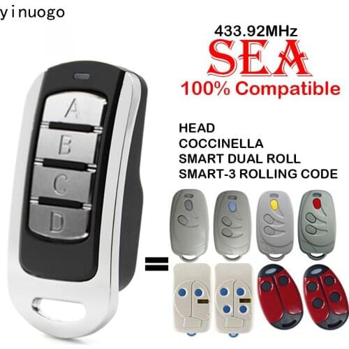 4 in 1 SEA Remote Control SEA HEAD,COCCINELLA,SMART DUAL ROLL,SMART-3 ROLLING CODE Remote Control Garage Gate Opener 433.92mhz