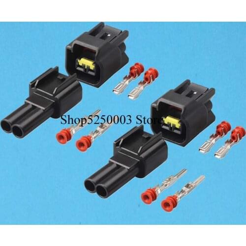 5 Sets FW-C-2F-B FW-C-2M-B 2 Pin Ignition Coil Wire Harness Female And Male Waterproof Auto Connector forFord Focus