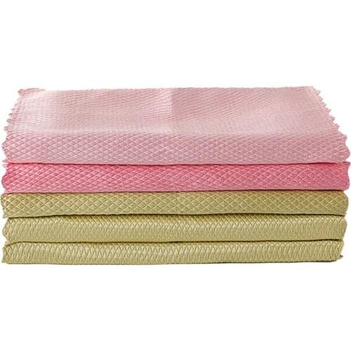 5Pcs Soft Cleaning Dust Cloth Wiping Rag Water Absorbent Dish Washing Towel Tableware