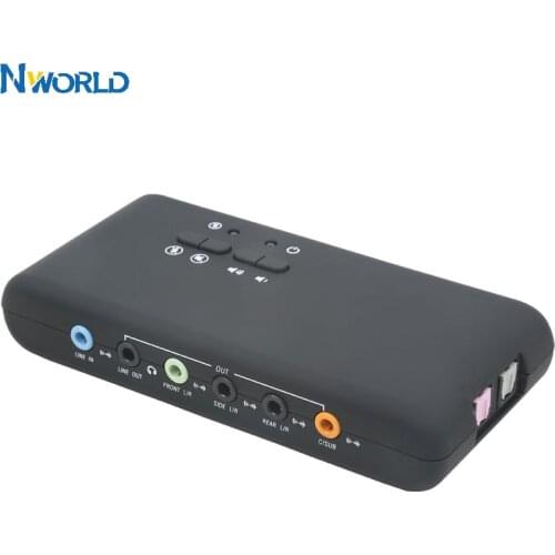7.1 Surround Sound Card Usb 2.0 Sound Card Cmi6206 Chipset Usb Usb Audio Device Dual Microphone Head 8 Channel Dac Output