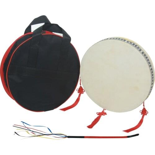Shaman Drum Frame Drum Hand Drum Traditional Chinese Percussion Instrument with Drum Bag Drum Whip