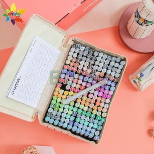 Croma Animation design series 36/48/60 Soft head alcohol oil marker set hand drawing Double headed Painting marker art supplies