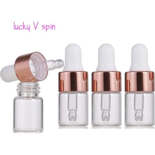 Clear Glass Dropper Bottles Essential Oil Sample Bottles Perfume Vials Liquid Cosmetic Containers Glass Eye Dropper Bottle 50Ps