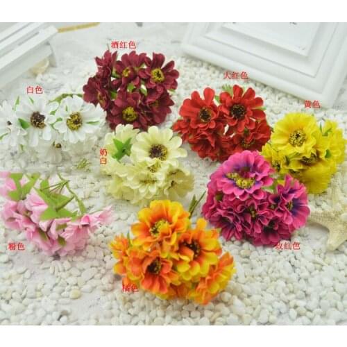 Artificial flowers Fake flower silk flower simulation flower cherry plum chrysanthemum wreath DIY materials bracelet decorated f