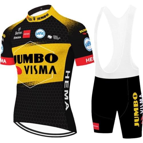 JUMBO VISMA Laser Cut Abbigliamento Ropa Hombre Verano Conjunto Jersey 2021 ProTeam Cycling Roupa Ciclismo Masculino