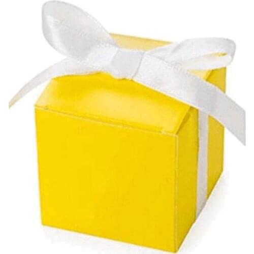 JUMI 10pcs Paper Packaging Candy Box Wedding Party Favor Paper Gift Box Supply Accessories Favour Colorful Small Chocolate Box