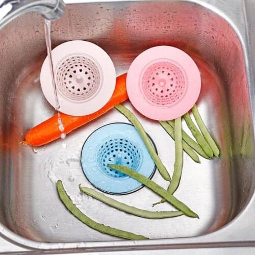 Round Silicone Sink Strainer Filter Water Stopper Floor Drain Hair Catcher Strainer Drain Tools Bathroom Kitchen Gadgets Tools
