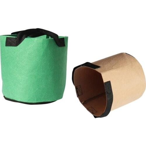 Balcony Round Non-woven Fabric Pots Plant Pouch Root Container Grow Bag Aeration Pot Planting Bags 6 Pcs