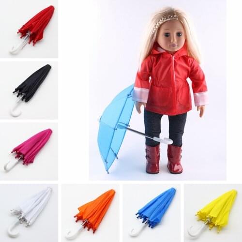 17 Colors Mini Rain Umbrella Toys For 1/3 1/4 BJD Doll 18 inch Girl Doll Doll Accessories Birthday Gift For Children