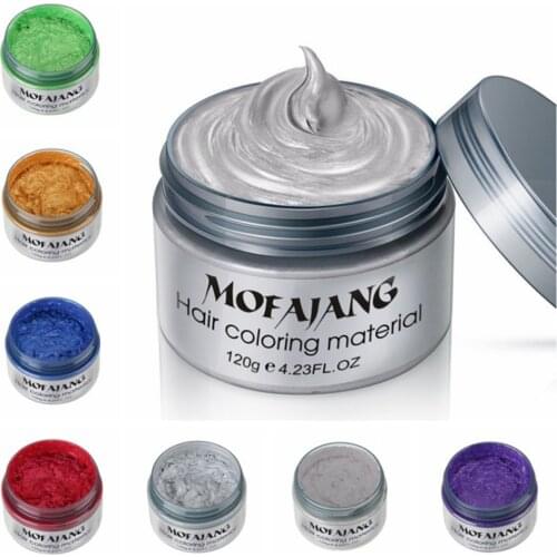 Fashion Hair Coloring Material Styling One-Time Hair Wax Disposable Hair Dye Mud Easy To Wash Plants Component Hot New