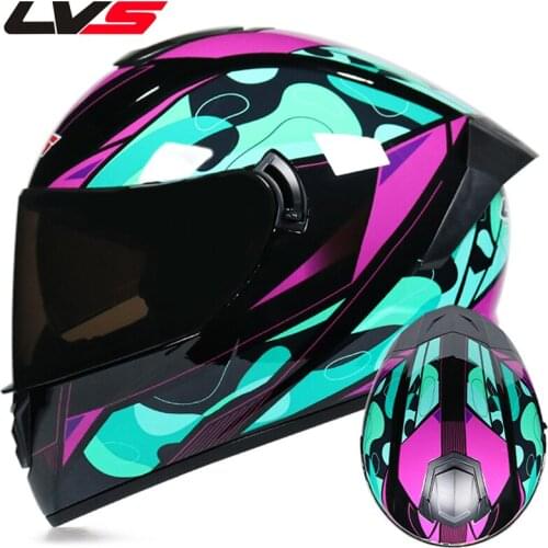 DOT Approved Safety Motorcycle Helmets Full Face Dual Lens Racing Helmet Strong Resistance Off Road Helmet 2