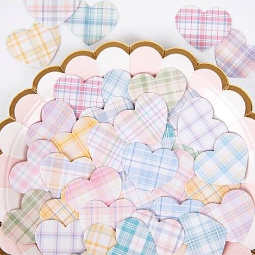 Heart Shape Stickers Love Grid Tape Set Decoration for Envelopes Gifts Scrapbooking DIY Arts Crafts Name Labels Valentines Day