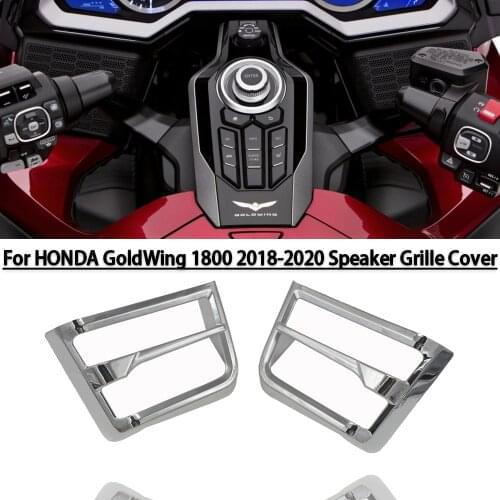 For HONDA Motorcycle Front Chrome-Plated Speaker Grille Cover GoldWing 1800 F6B GL 1800 2018- Horn Decorative Parts Grille Cover