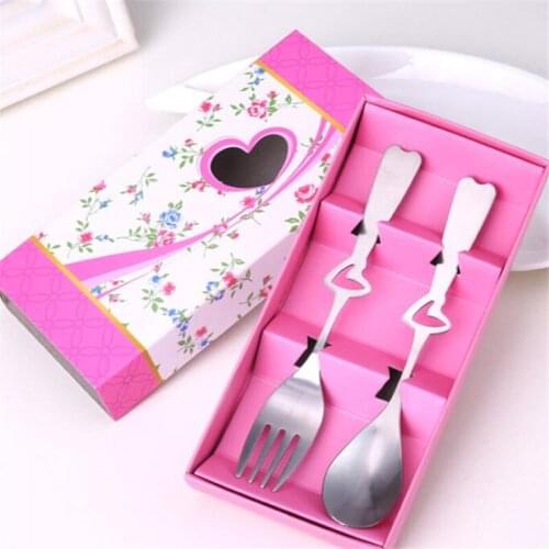 Portable Travel Tableware Set Stainless Steel Dinnerware With Box Kitchen Fork Spoon Dinner Set For Kid Cutlery Wedding Gift