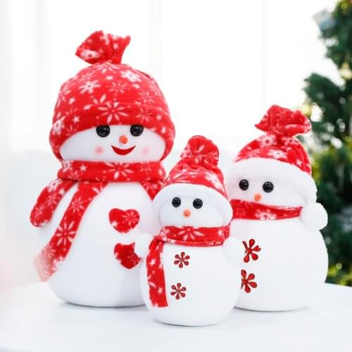 20/25/35cm Christmas Snowman Doll Xmas Decoration Snowman Doll Gift Pendant Christmas Decoration Child Gift Home Decoration