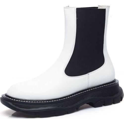 SKLFGXZY Women boots Genuine leather movement Female boots The new fashion black snow boots To keep warm