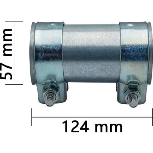 Exhaust Tube Pipe Connector Joiner Sleeve Clamp Connector for 2.0" 2.5" 3.0"