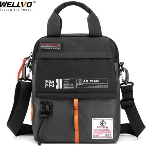 Mens Nylon Small Shoulder Bags Waterproof Hand Messenger Bags Graffiti Letter Fashion Crossbody Fanny Bag Male Handbags X161C