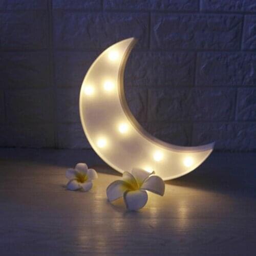 LED 3D Night Light Cute Moon-shaped Lamp Kids Gift Toy for Baby Light Interior Decoration Lamp Decoration Indoor Toilet Lighting