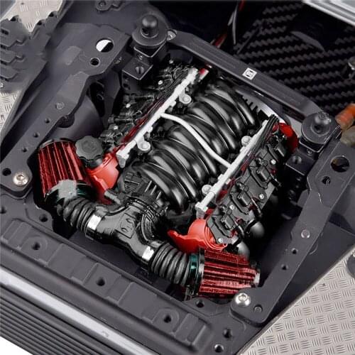 Simulate Radiator Cooling Fan LS7 V8 Electric Engine Motor Kit Set 1/10 RC Crawler TRX4 SCX10 RC4WD D90 Car Modification Parts