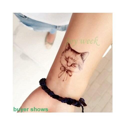 Waterproof Temporary Tattoo Sticker on body cat and owl tattoo animal tatto stickers flash tatoo fake tattoos for girl women