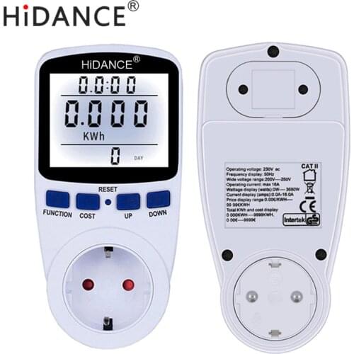 AC voltmeter ammeter power supply voltage meters detector wattmeter tester Measuring Energy analyzer 3680W With White Backlight