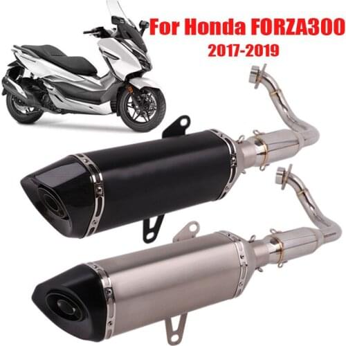 Motorcycle Exhaust System Muffler Pipe Silencer Escape Header Connector Link Tube for Honda FORZA300 2017 2018 2019 2020